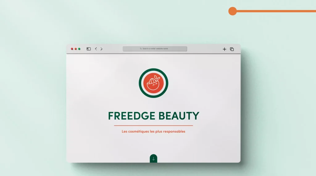 Slide d'accueil du pitch deck de Freedge Beauty