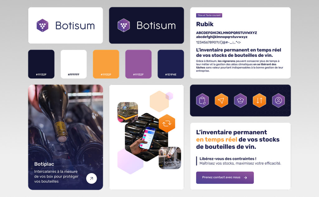 Brandboard réalisé par nos graphistes pour Botisum
