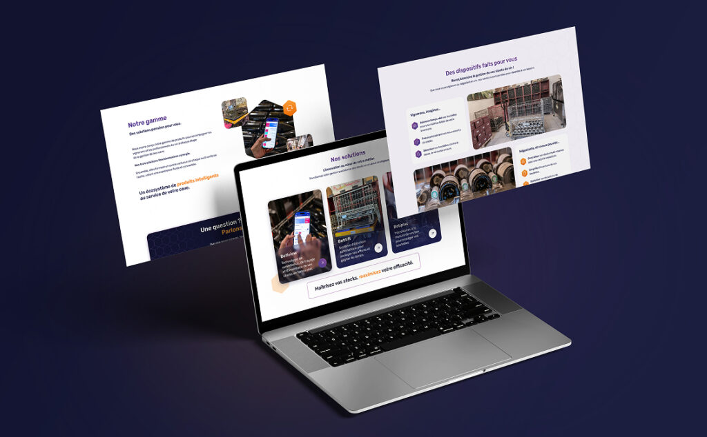 Mockup de pages web du site Botisum réalisé par l'agence HKM
