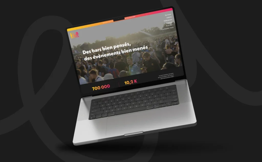 Mockup présentant le site hectoflo en situation